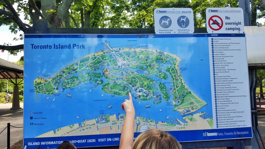 Karte des Toronto Island Parks