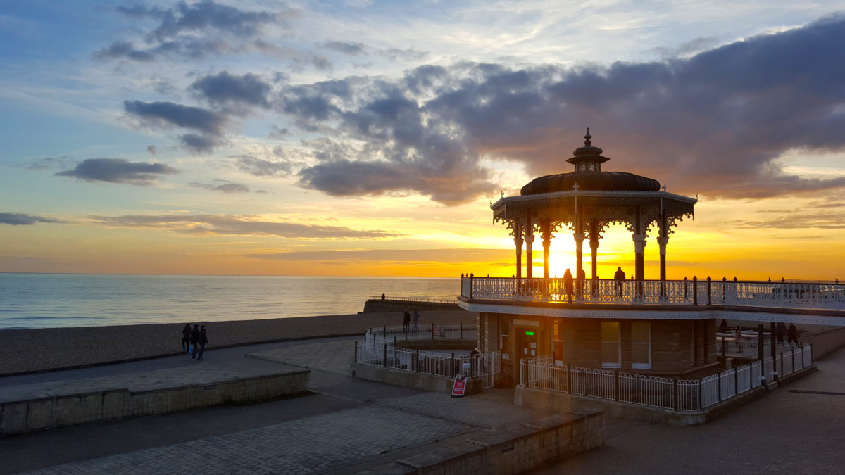 Sonnenuntergang in Brighton