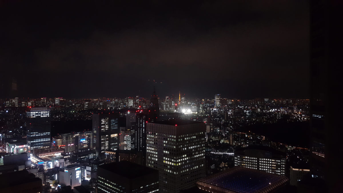 Tokyos Skyline bei Nacht