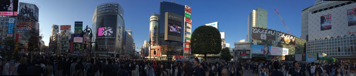 Panoramabild Shibuya Crossing in Tokyo